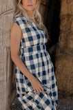 Starry Nights Plaid Midi
