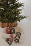 Muslin Swaddle | Santa Checkerboard