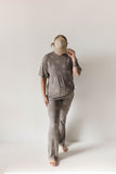 Short Sleeve Women's Bamboo Pajamas | Sage Yin Yang