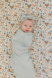 Sage Bamboo Stretch Swaddle