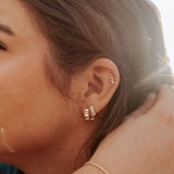 Laurel Gold Leaf Studs