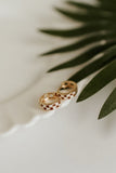 Brown & White Checkered Hoops