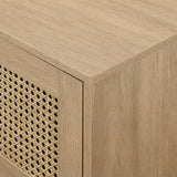 Hamkke Boho 2-Door Faux Rattan TV Stand