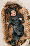 Charcoal Bamboo Knot Gown