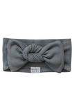 Grey Organic Cotton Ribbed Head Wrap