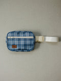 Navy Plaid Mini Fanny Pack