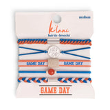 Game Day Blue / Orange Hair Tie Bracelet