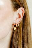 Huggie Charm Earrings - Dakota Heart