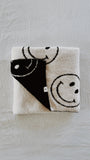 Plush Blanket | Just Smile Black & Ivory