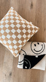 Plush Blanket | Just Smile Black & Ivory