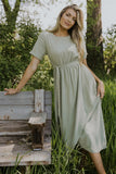 Faux Wrap Dress with Sleeves | ROOLEE