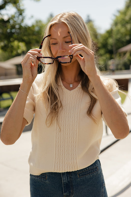 Edwards Cable Knit Blouse