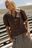 Chocolate Box Collared Blouse