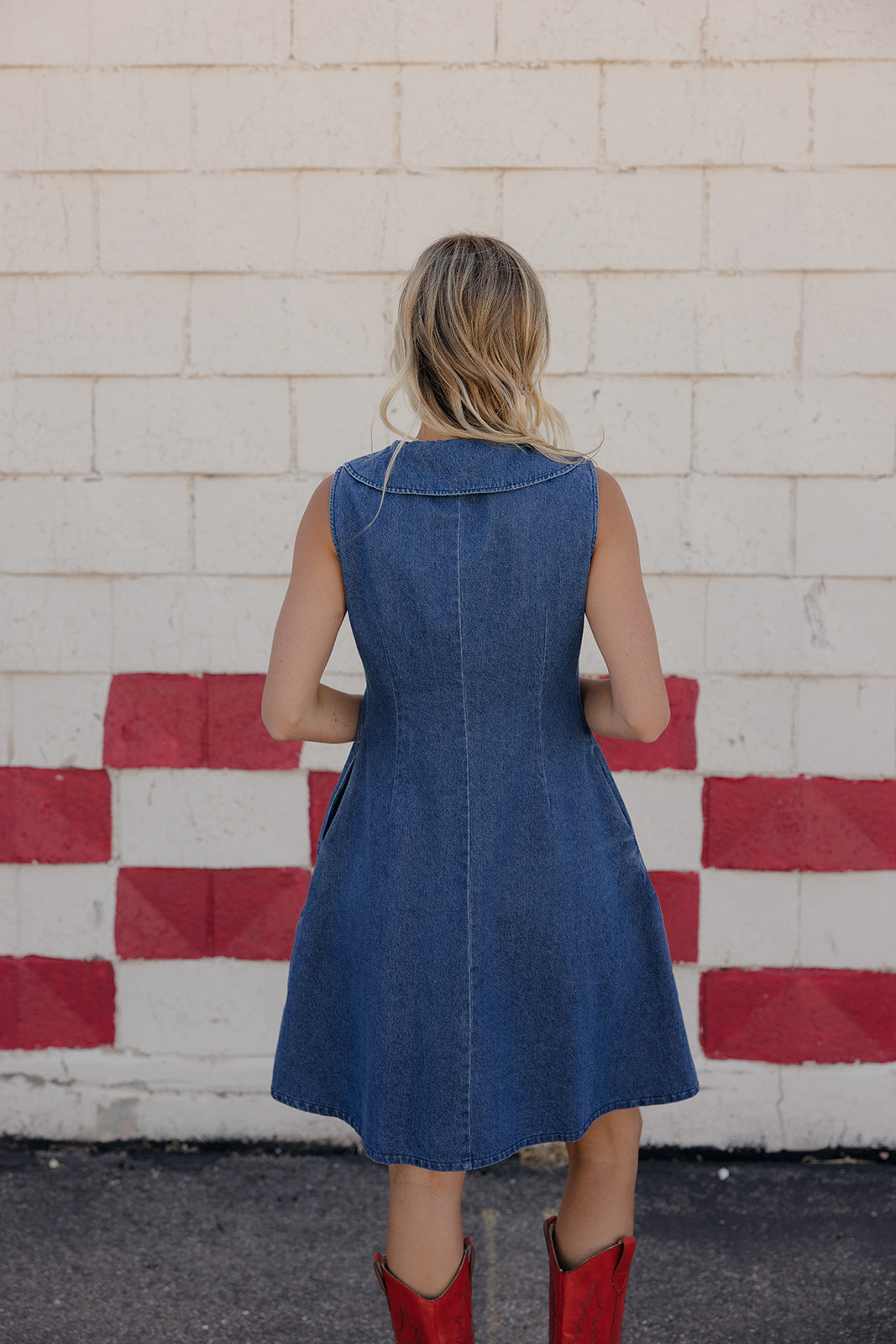 Downtown Denim Collared Dress