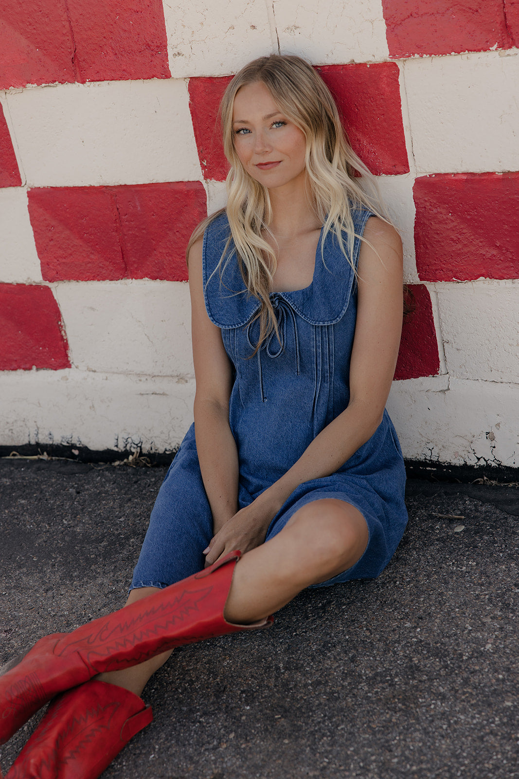 Downtown Denim Collared Dress