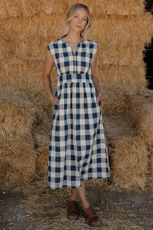 Starry Nights Plaid Midi