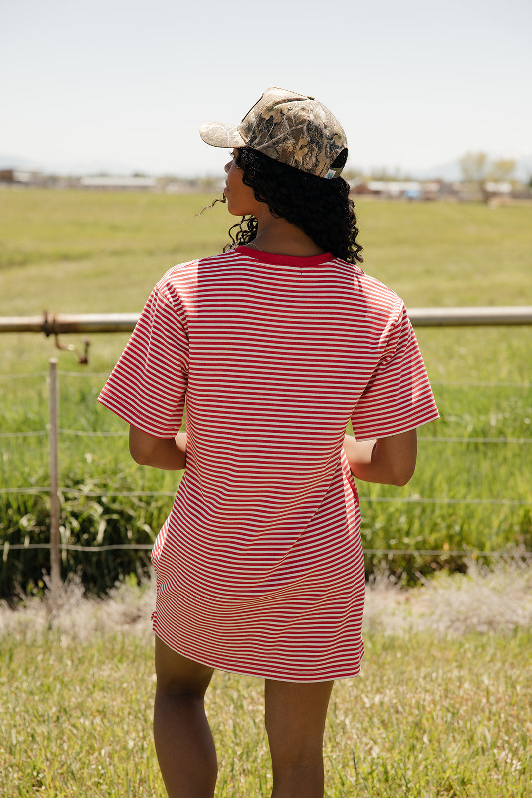 Backyard Bonfire Stripe Dress