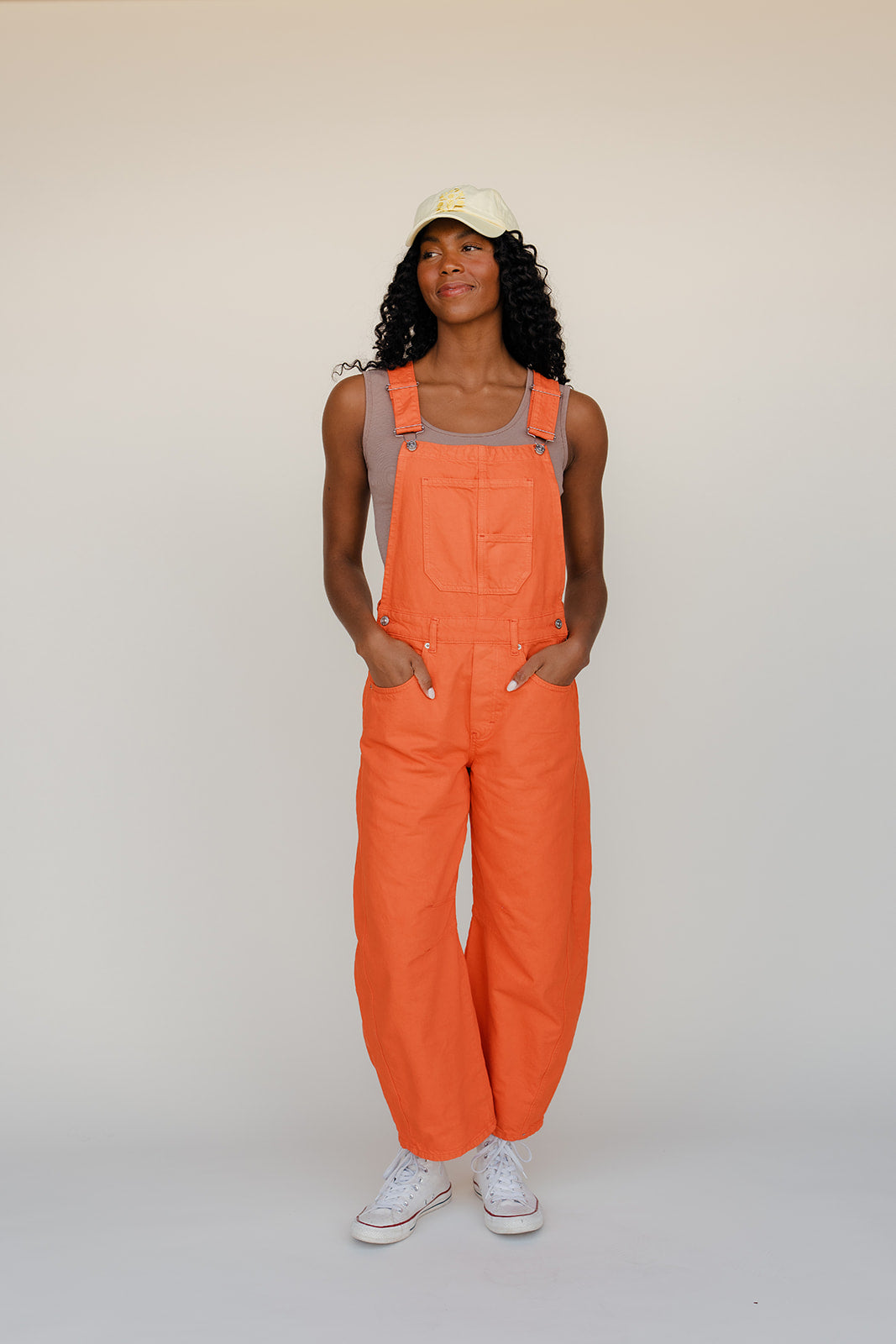Free People Good Luck Barrel Overalls