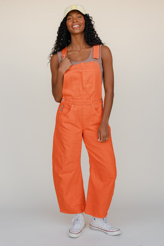 Free People Good Luck Barrel Overalls