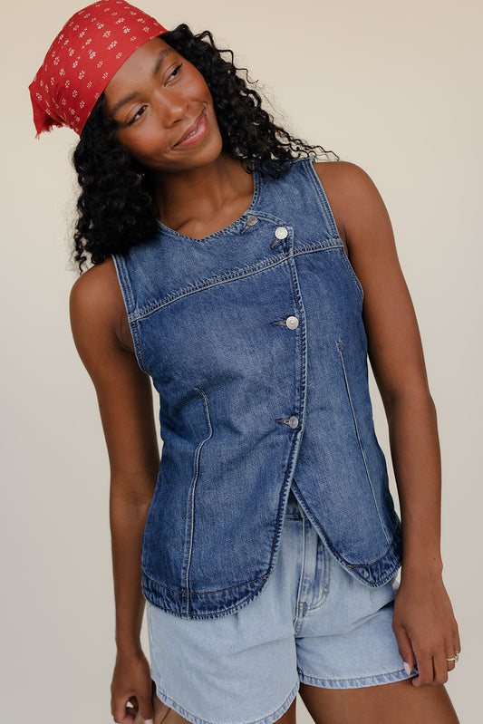 Free People Maris Denim Vest