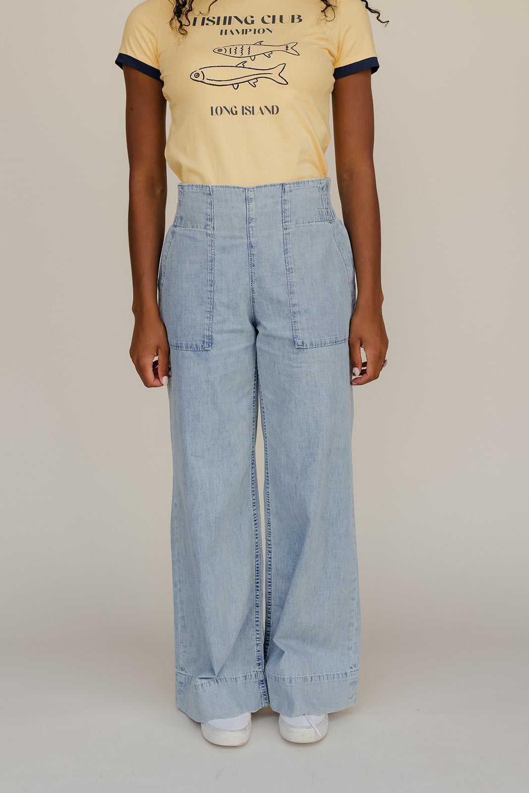 Free People Breezy Denim Pull On Pants