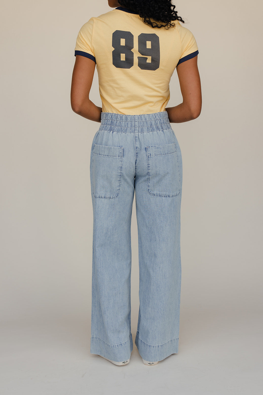 Free People Breezy Denim Pull On Pants