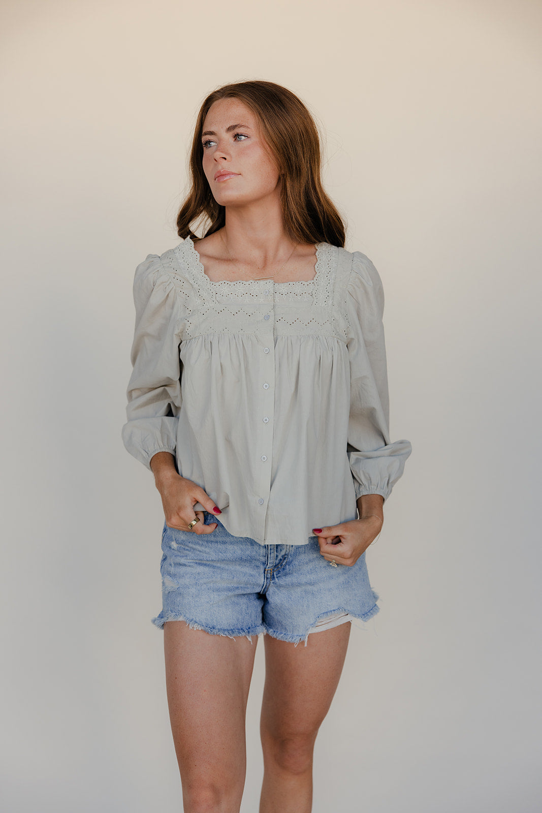 Morning Mist Detail Blouse