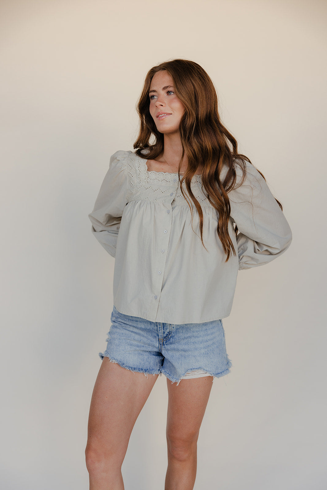 Morning Mist Detail Blouse