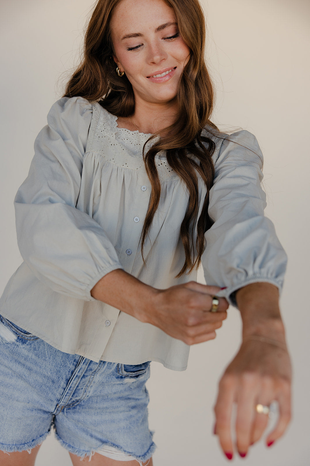 Morning Mist Detail Blouse