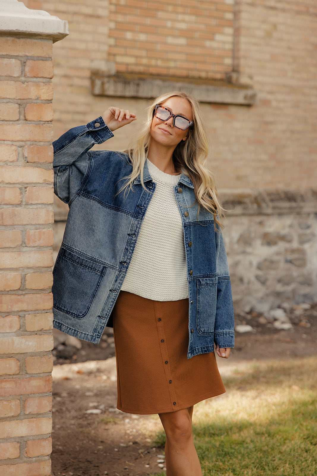 Cinnamon Kiss Button Skirt