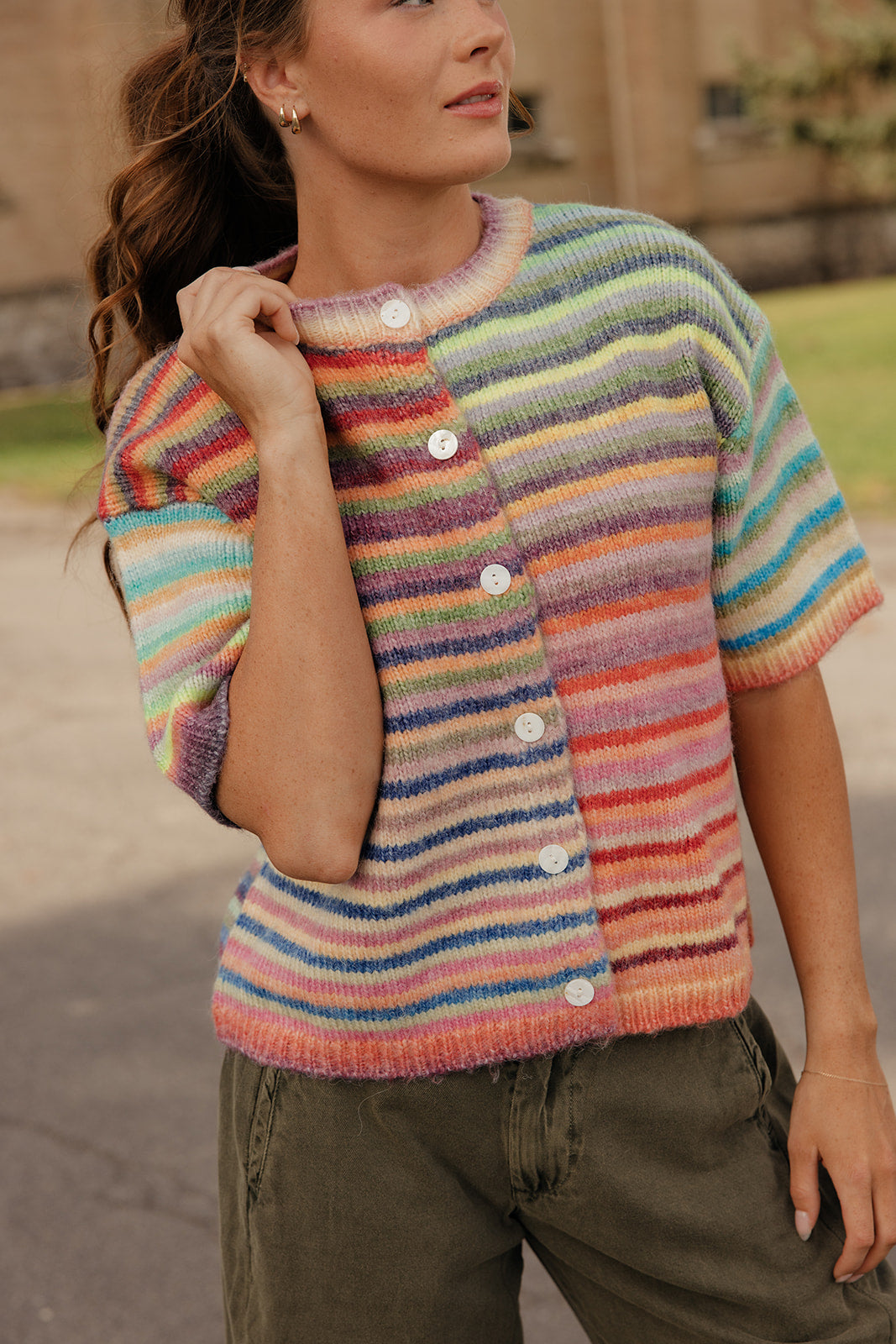 Happy Days Stripe Cardigan