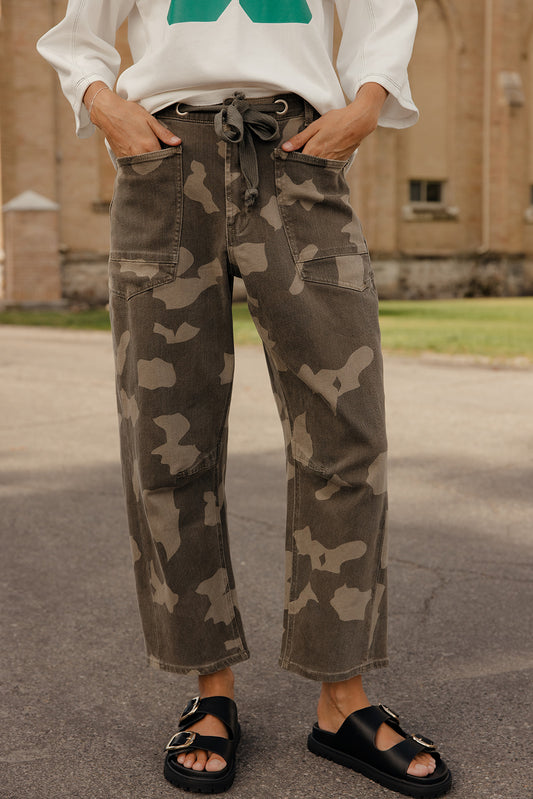 Camo Crush Barrel Pants