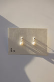 Gold + Silver Stud with Pearl Pendant