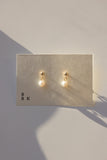 Gold + Silver Stud with Pearl Pendant