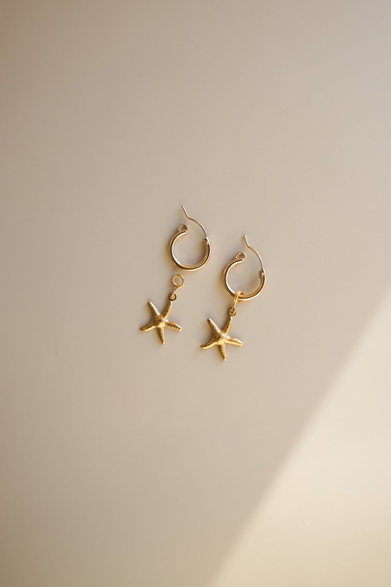 Gold Starfish Earring Charms