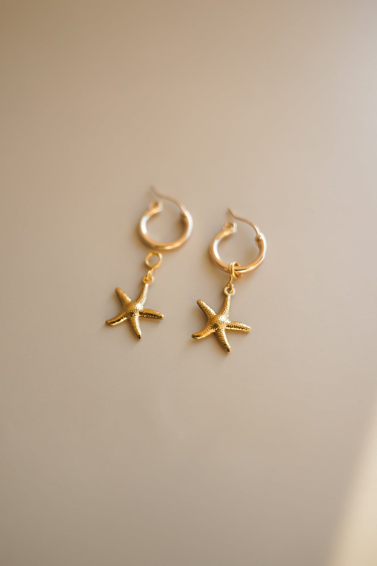 Gold Starfish Earring Charms