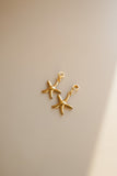 Gold Starfish Earring Charms