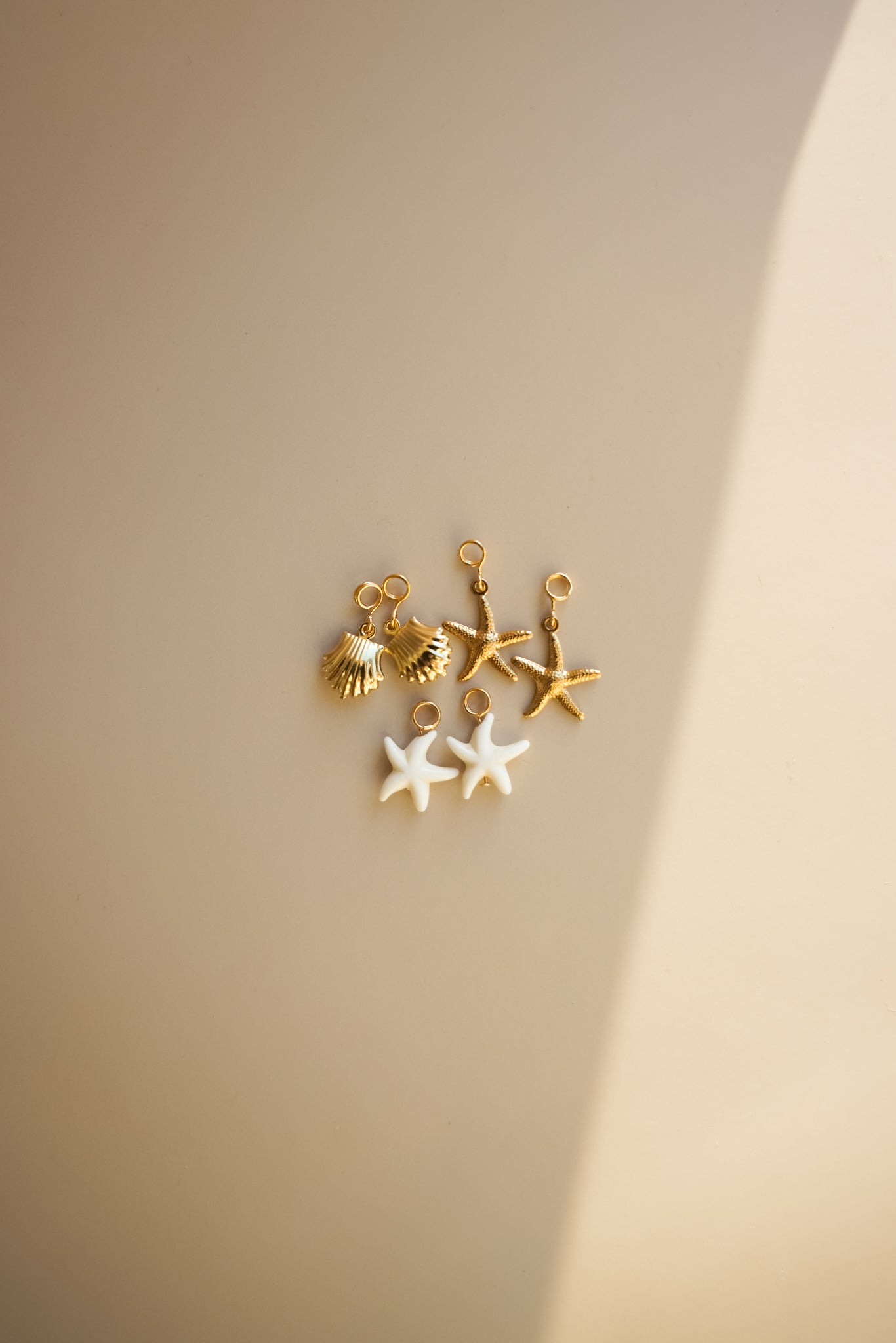 Gold Starfish Earring Charms