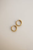Gold Textured Hoops