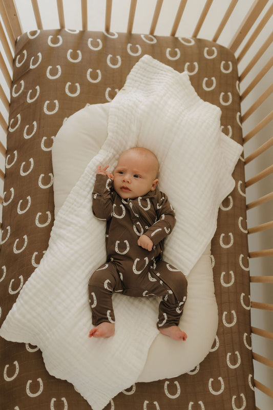 Muslin Crib Sheet | Giddy Up