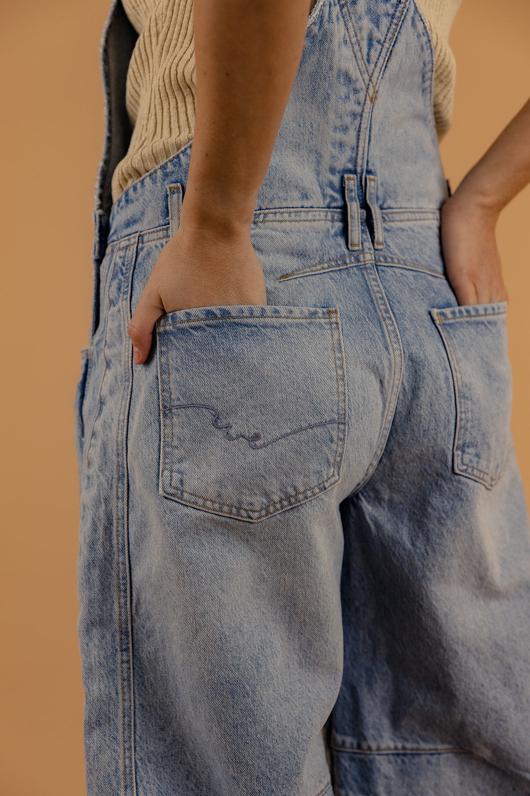 Free People Good Luck Barrel Overalls