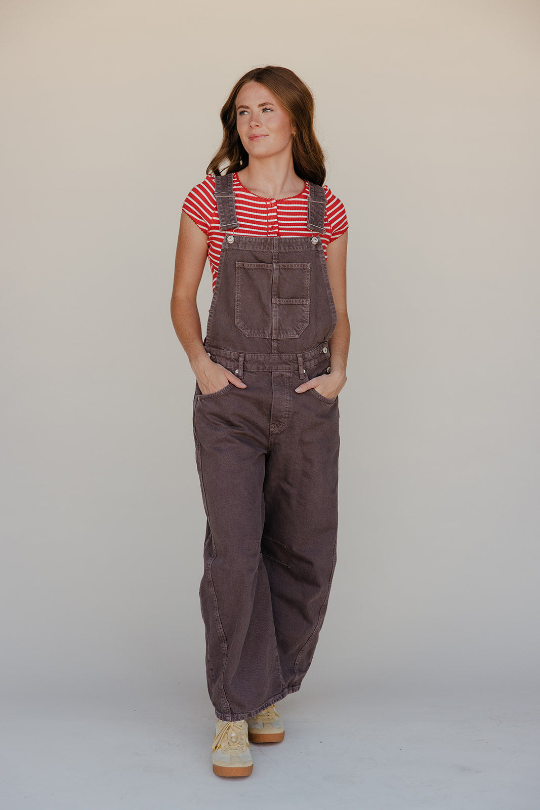 Free People Good Luck Barrel Overalls
