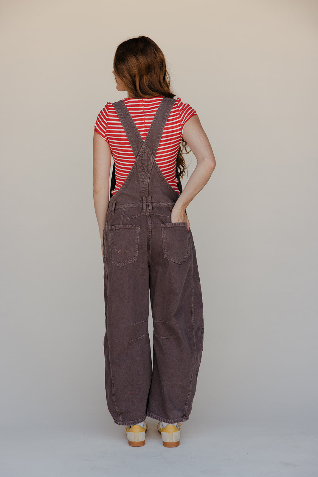 Free People Good Luck Barrel Overalls