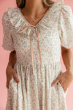Jill Ruffle Tie Dress