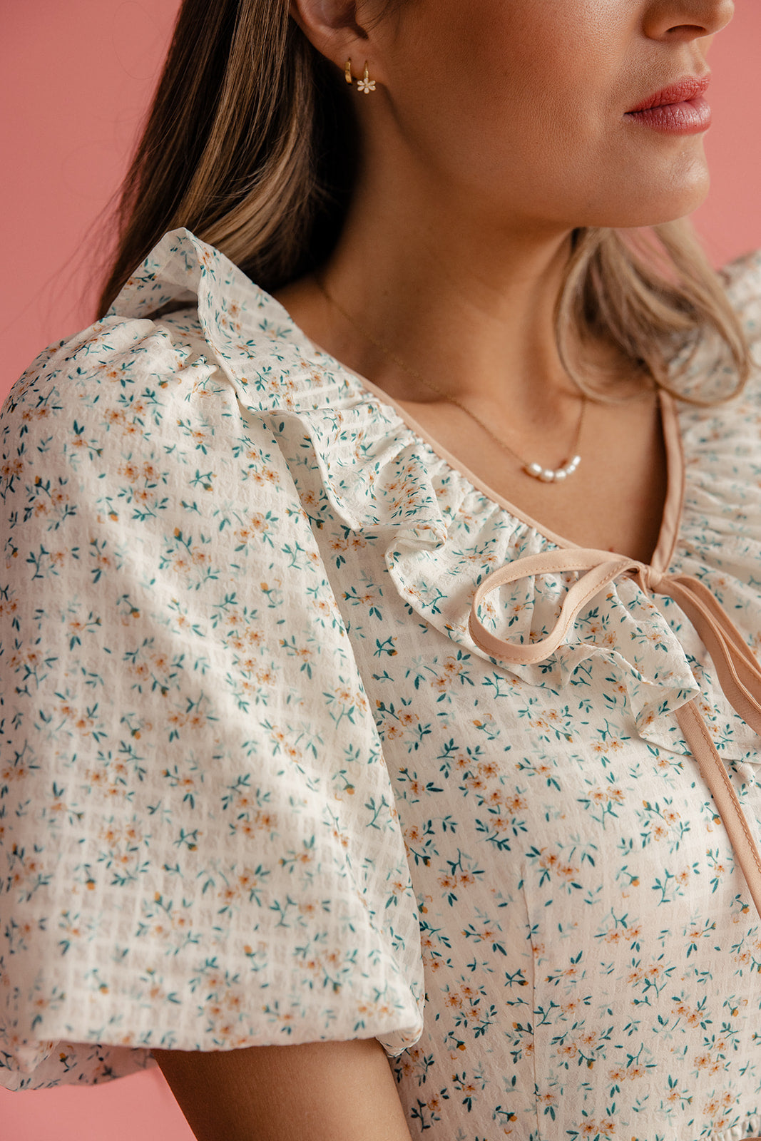 Jill Ruffle Tie Dress