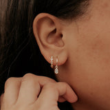 April Raindrop Dangle Hoops