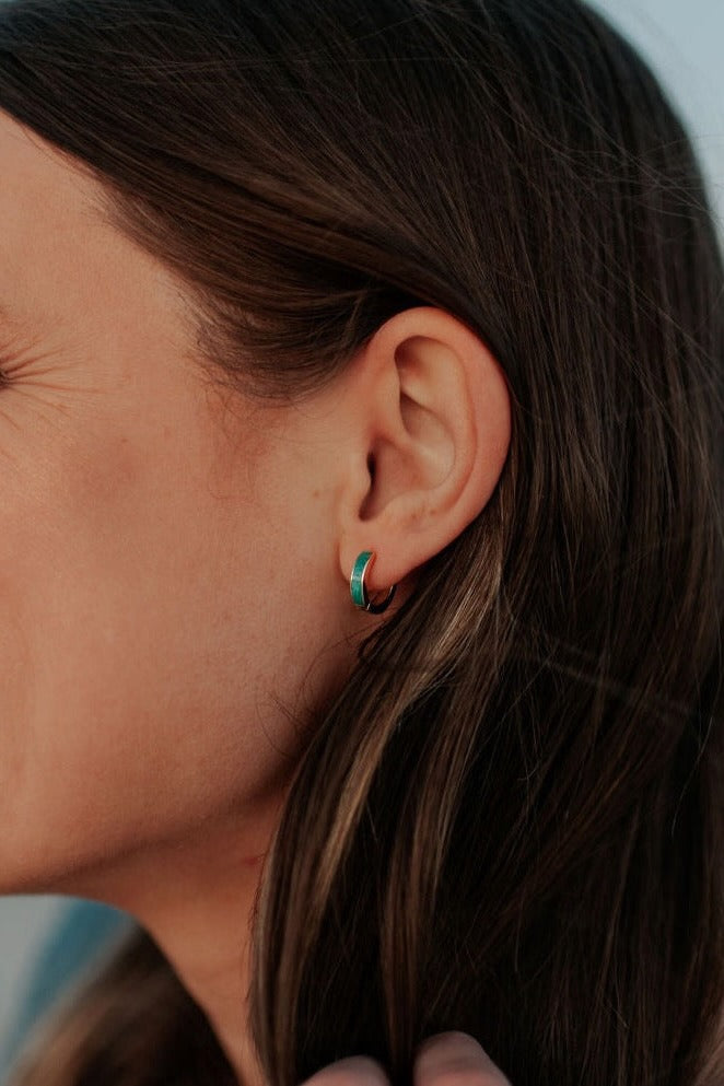 AZ Turquoise Hoops