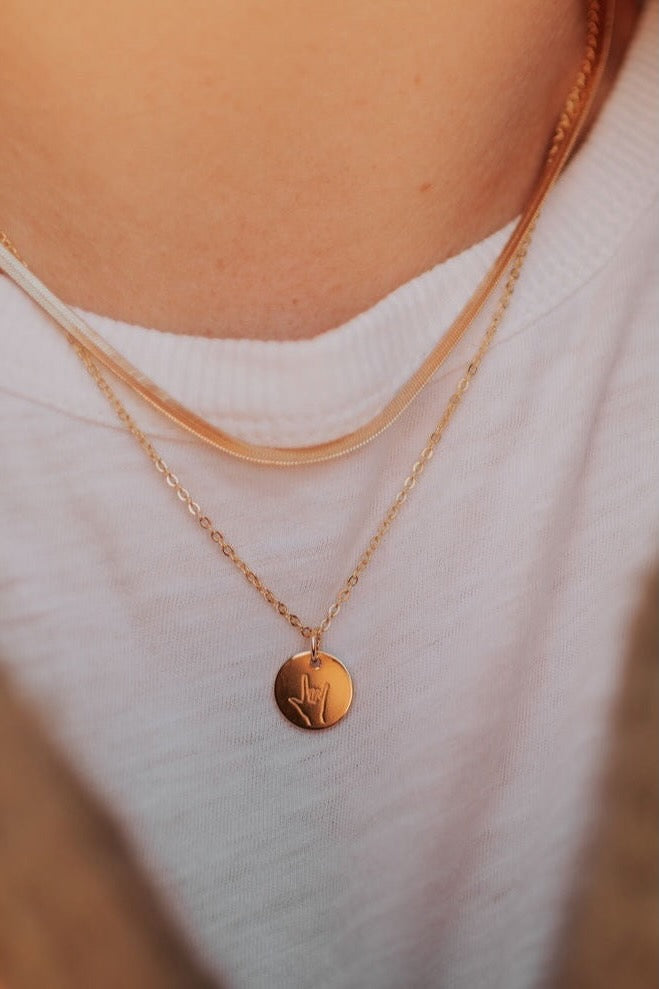 I Love You Necklace