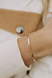 Jade Gold Filled Herringbone Bracelet