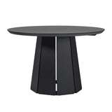 48" Round Solid Wood Pedestal Dining Table